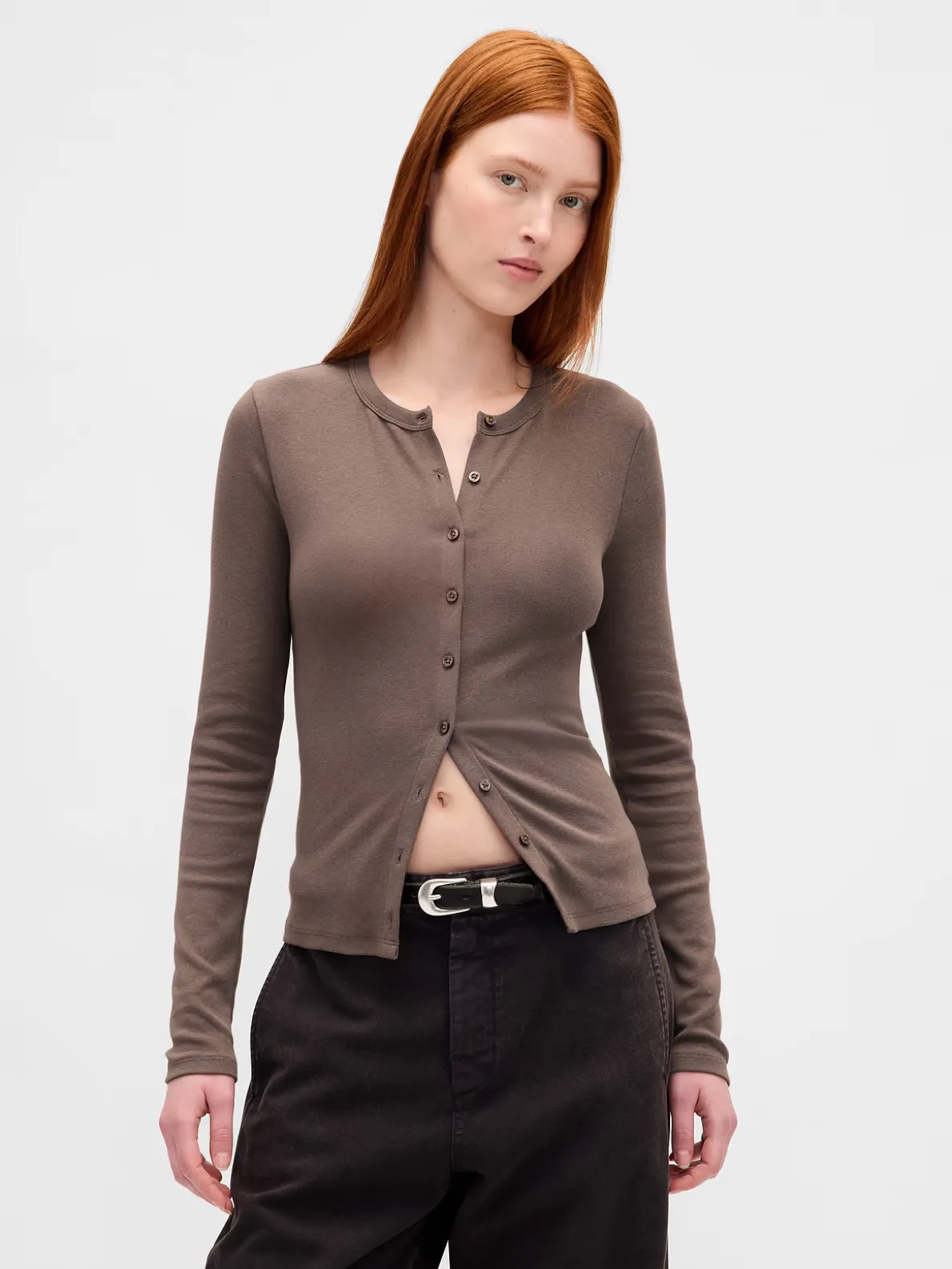 Modern Crewneck Cardigan