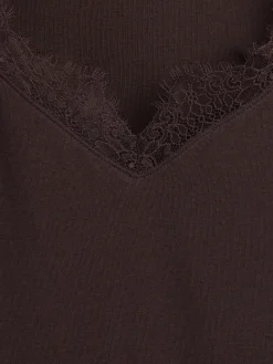 Modern Lace-Trim Crop Top
