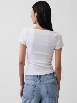 Modern Lace-Trim Crop Top