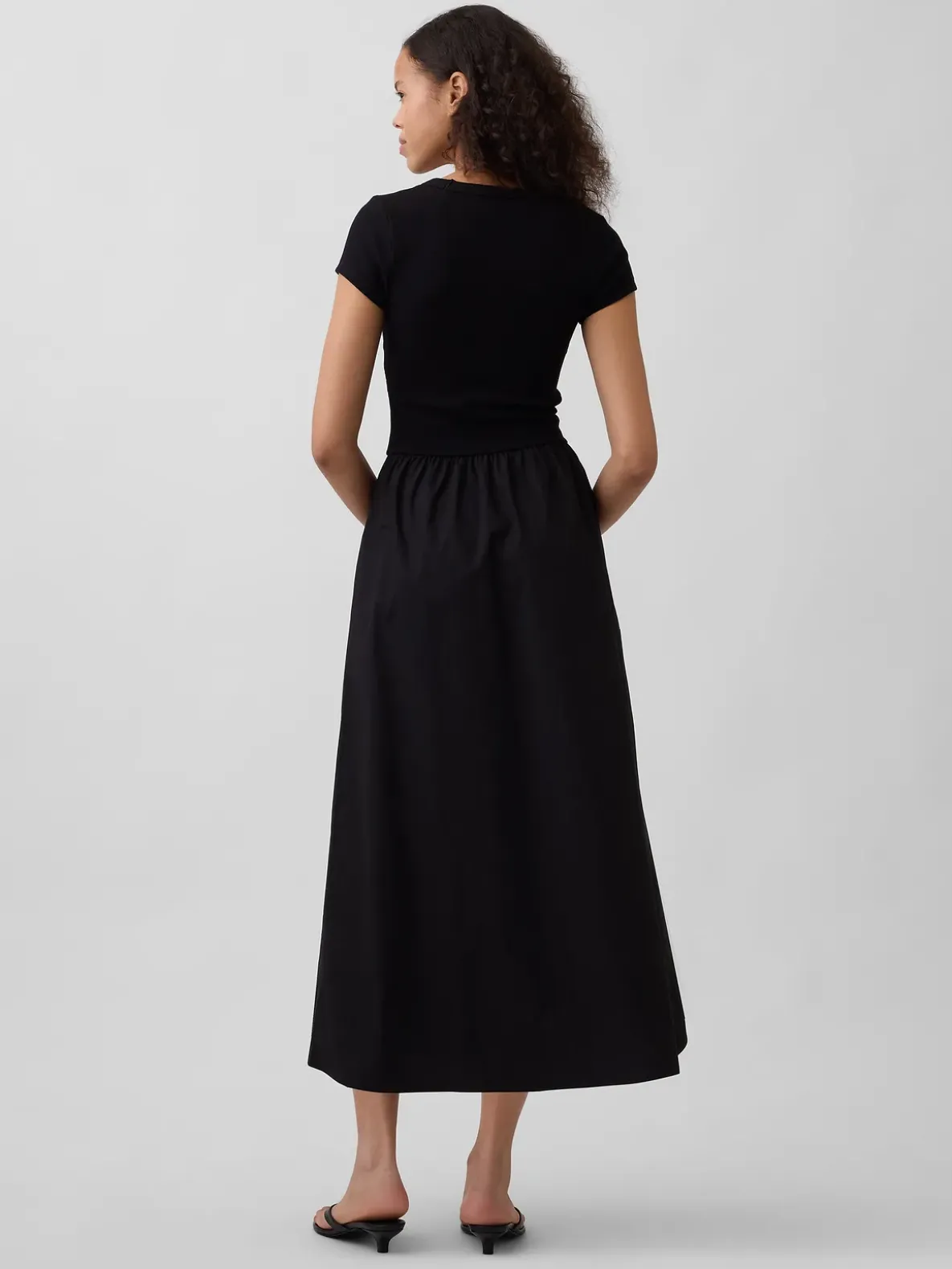 Modern Mixed Media Maxi Dress