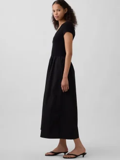 Modern Mixed Media Maxi Dress