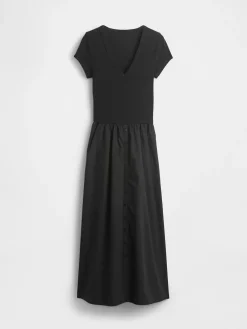 Modern Mixed Media Maxi Dress