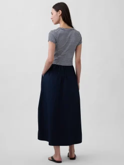 Modern Mixed Media Maxi Dress