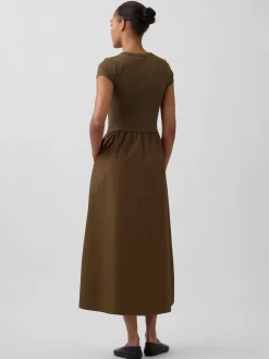 Modern Mixed Media Maxi Dress