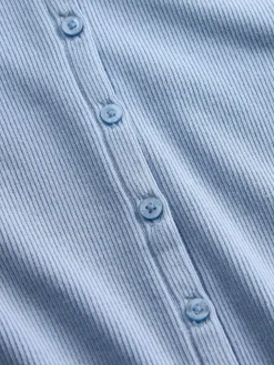 Modern Rib Button-Front Crew T-Shirt