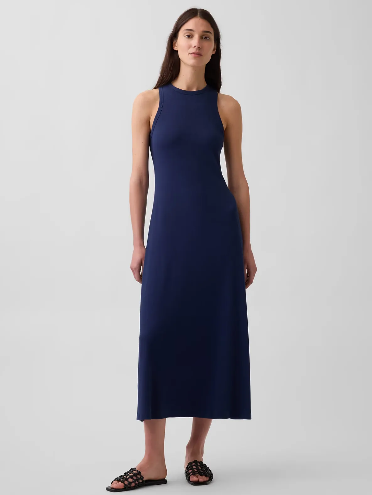 Modern Rib Shelf-Bra Maxi Dress