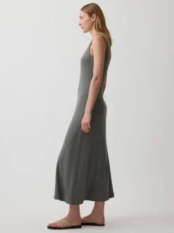 Modern Rib Square-Neck Maxi Dress
