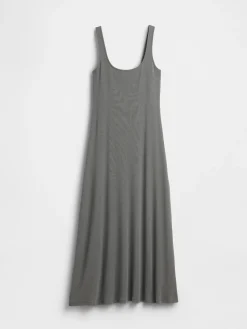 Modern Rib Square-Neck Maxi Dress