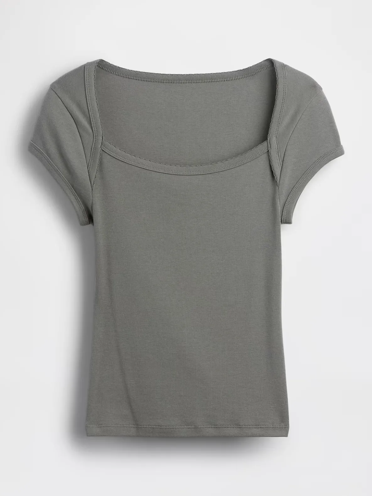 Modern Square-Neck Crop T-Shirt