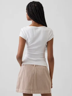 Modern Square-Neck Crop T-Shirt