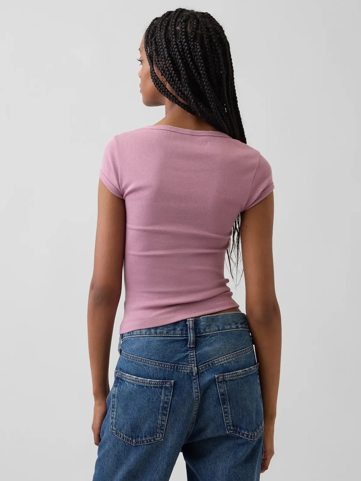 Modern Square-Neck Crop T-Shirt
