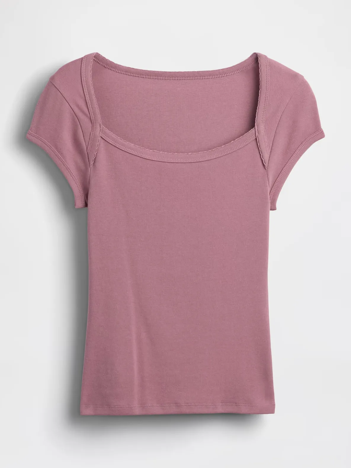 Modern Square-Neck Crop T-Shirt