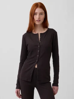 Modern Wide Rib Cardigan