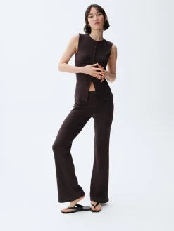 Modern Wide Rib Flare Pants