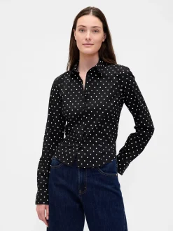 Organic Cotton Fitted Crop Shirt