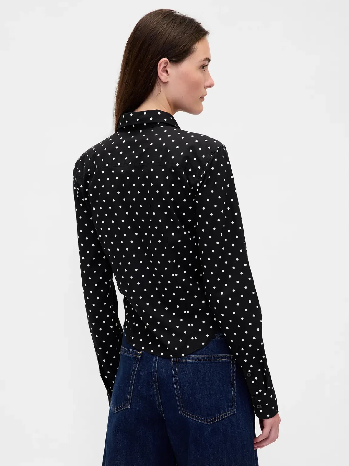 Organic Cotton Fitted Crop Shirt