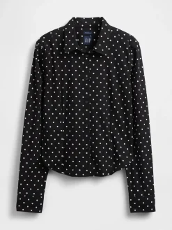 Organic Cotton Fitted Crop Shirt