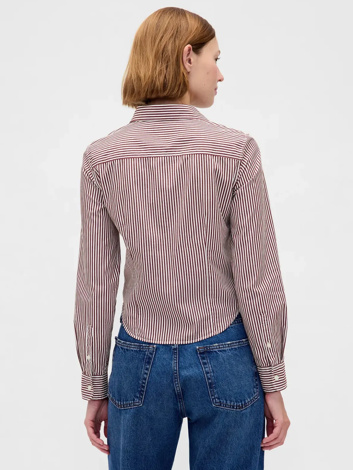 Organic Cotton Fitted Crop Shirt