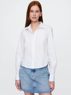 Organic Cotton Fitted Crop Shirt