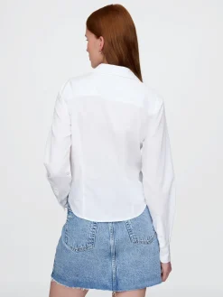 Organic Cotton Fitted Crop Shirt