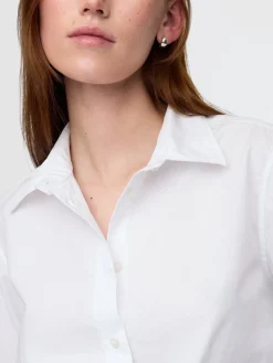 Organic Cotton Fitted Crop Shirt