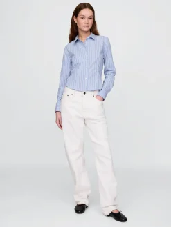 Organic Cotton Fitted Crop Shirt