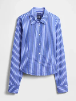 Organic Cotton Fitted Crop Shirt
