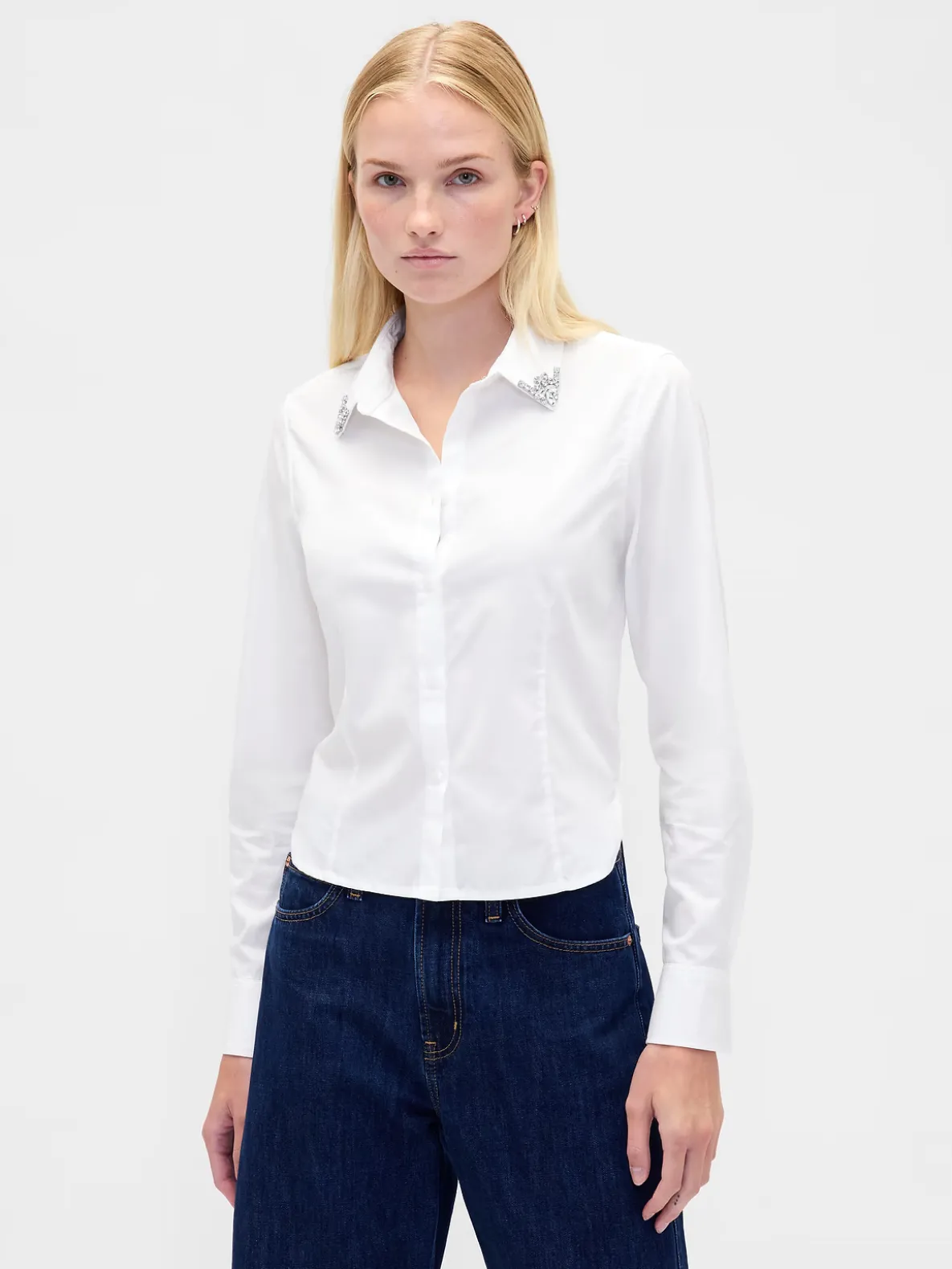 Organic Cotton Fitted Crop Shirt
