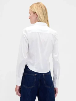 Organic Cotton Fitted Crop Shirt