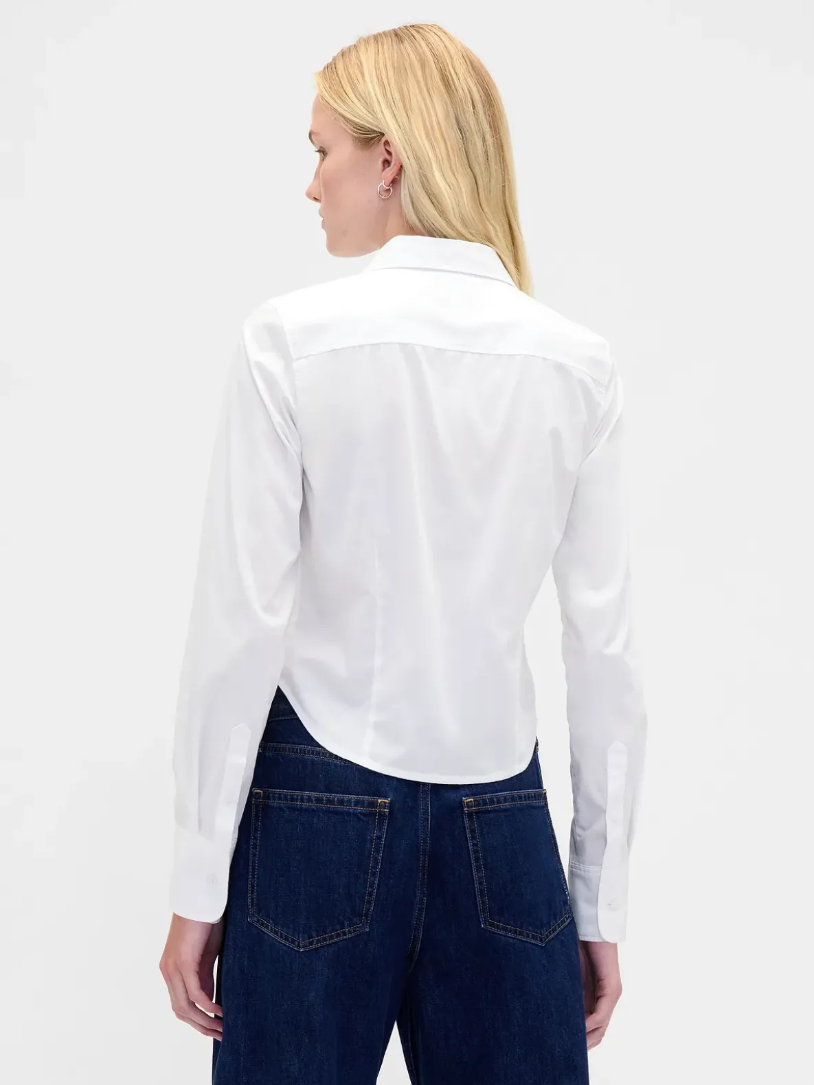 Organic Cotton Fitted Crop Shirt