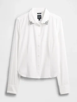 Organic Cotton Fitted Crop Shirt