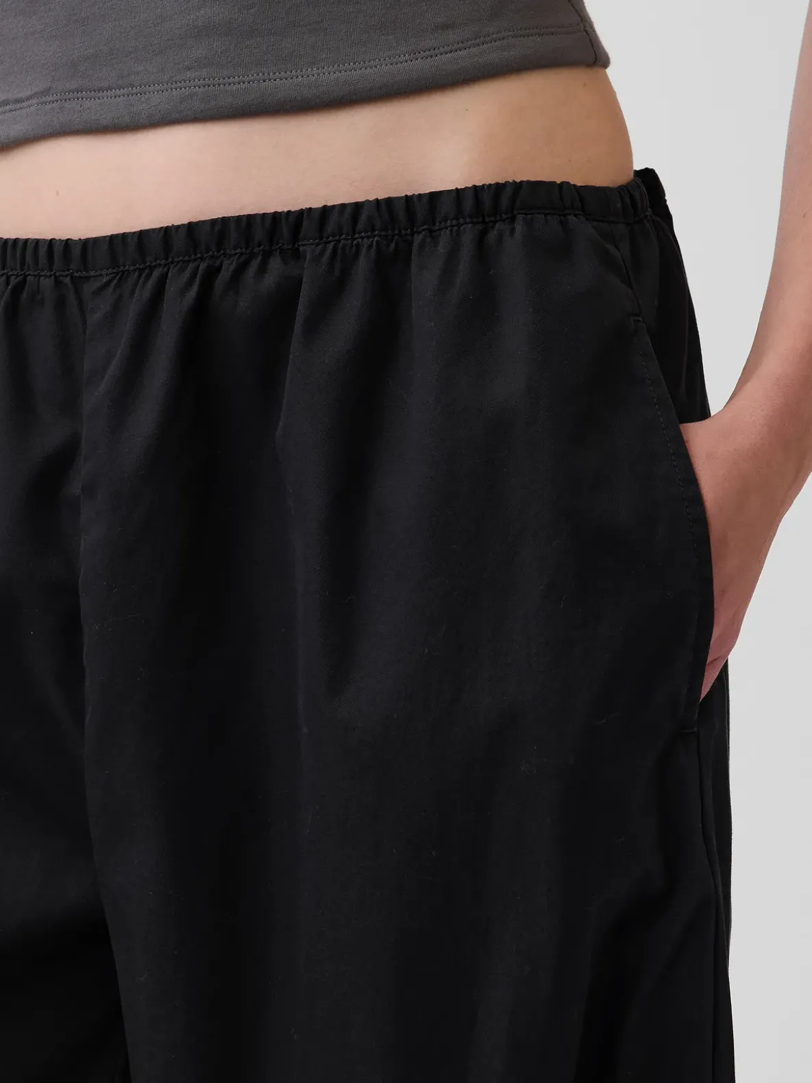 Organic Cotton Poplin Easy Baggy Joggers