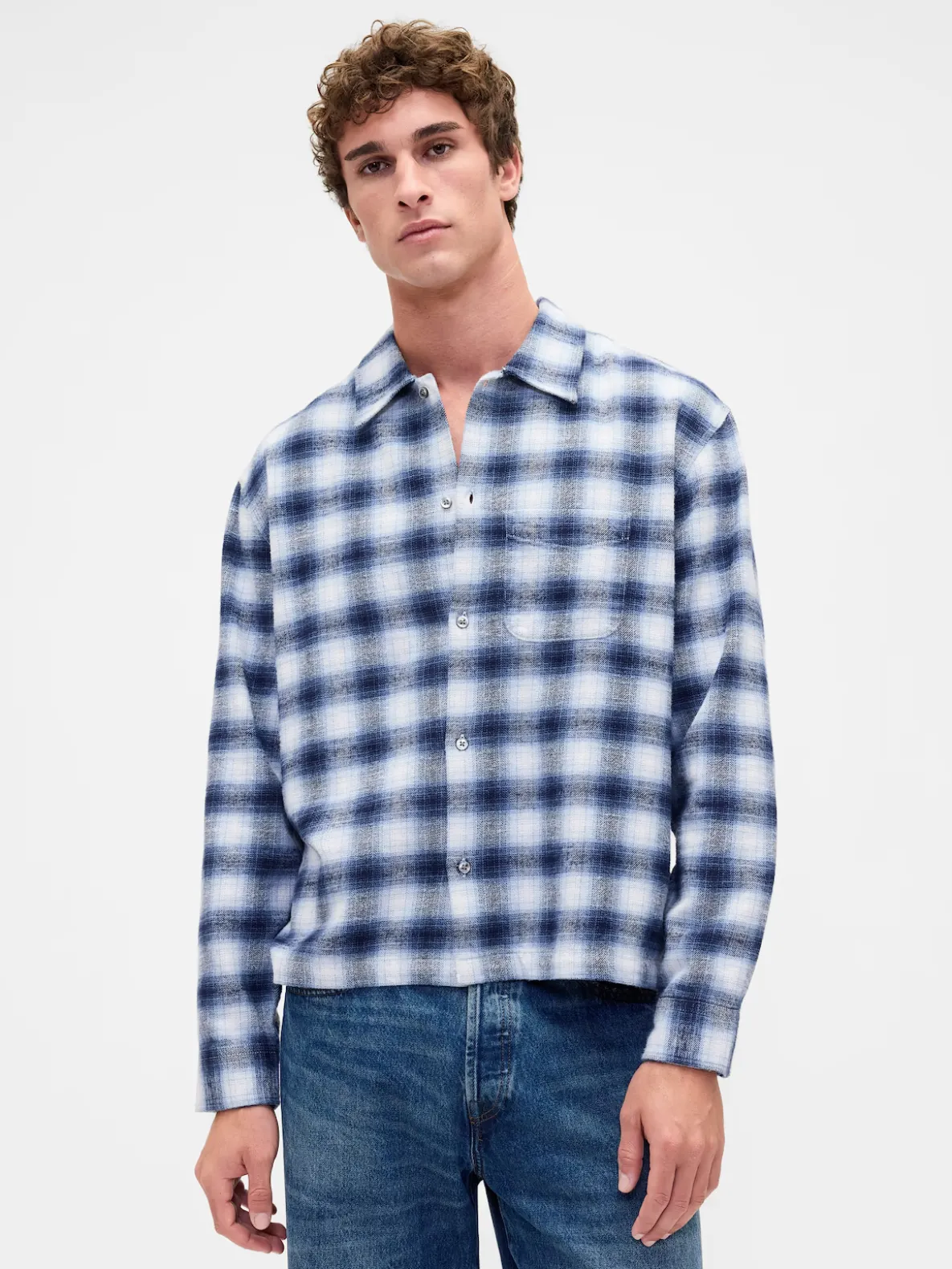 Organic Cotton Relaxed Flannel Shirt