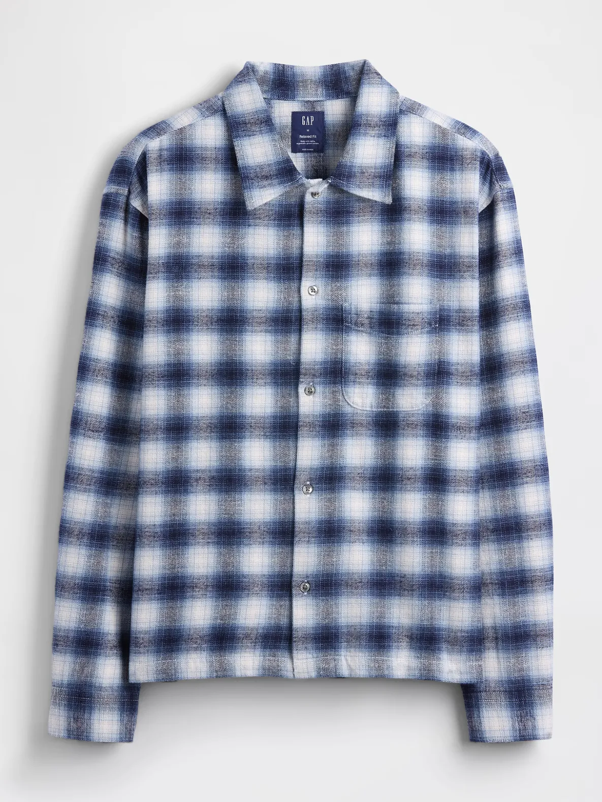 Organic Cotton Relaxed Flannel Shirt