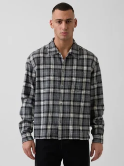 Organic Cotton Relaxed Flannel Shirt