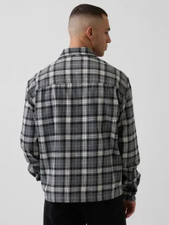 Organic Cotton Relaxed Flannel Shirt