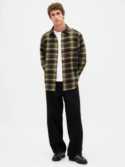Organic Cotton Relaxed Flannel Shirt