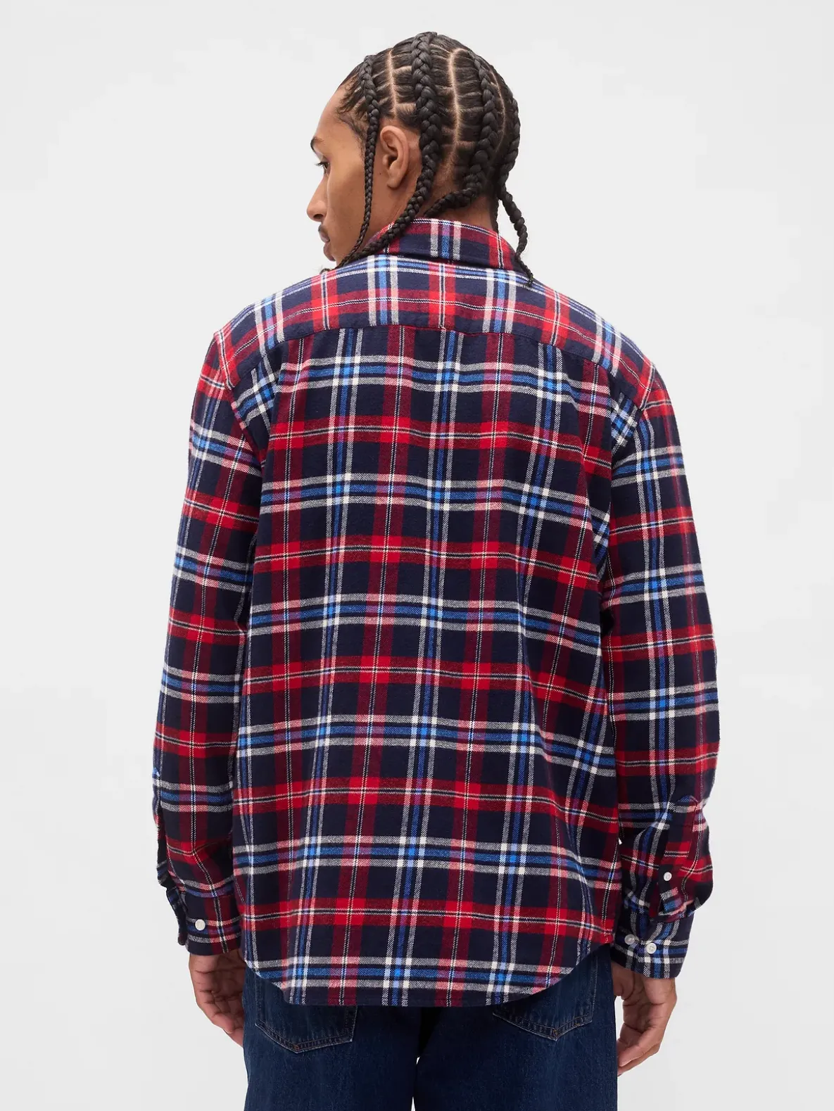 Organic Cotton Relaxed Flannel Shirt