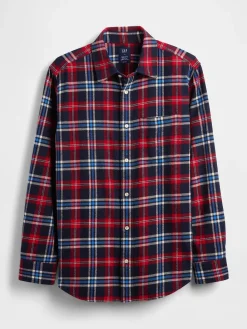 Organic Cotton Relaxed Flannel Shirt