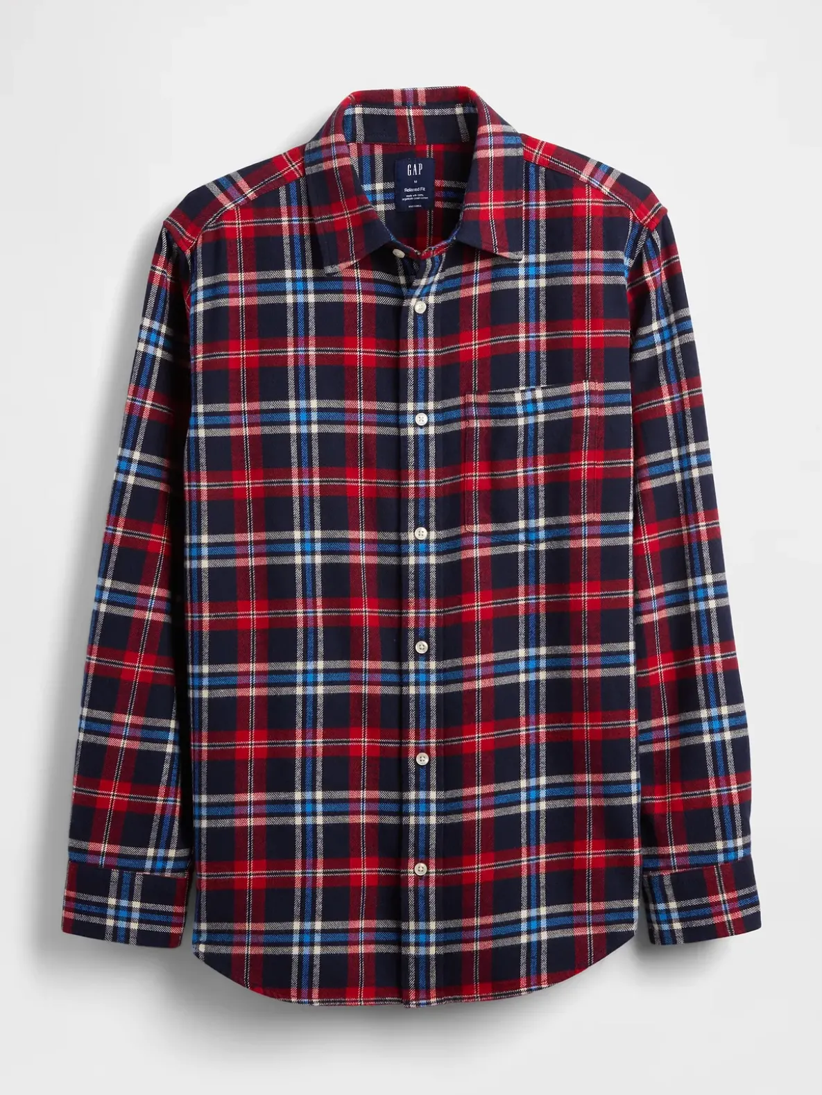 Organic Cotton Relaxed Flannel Shirt