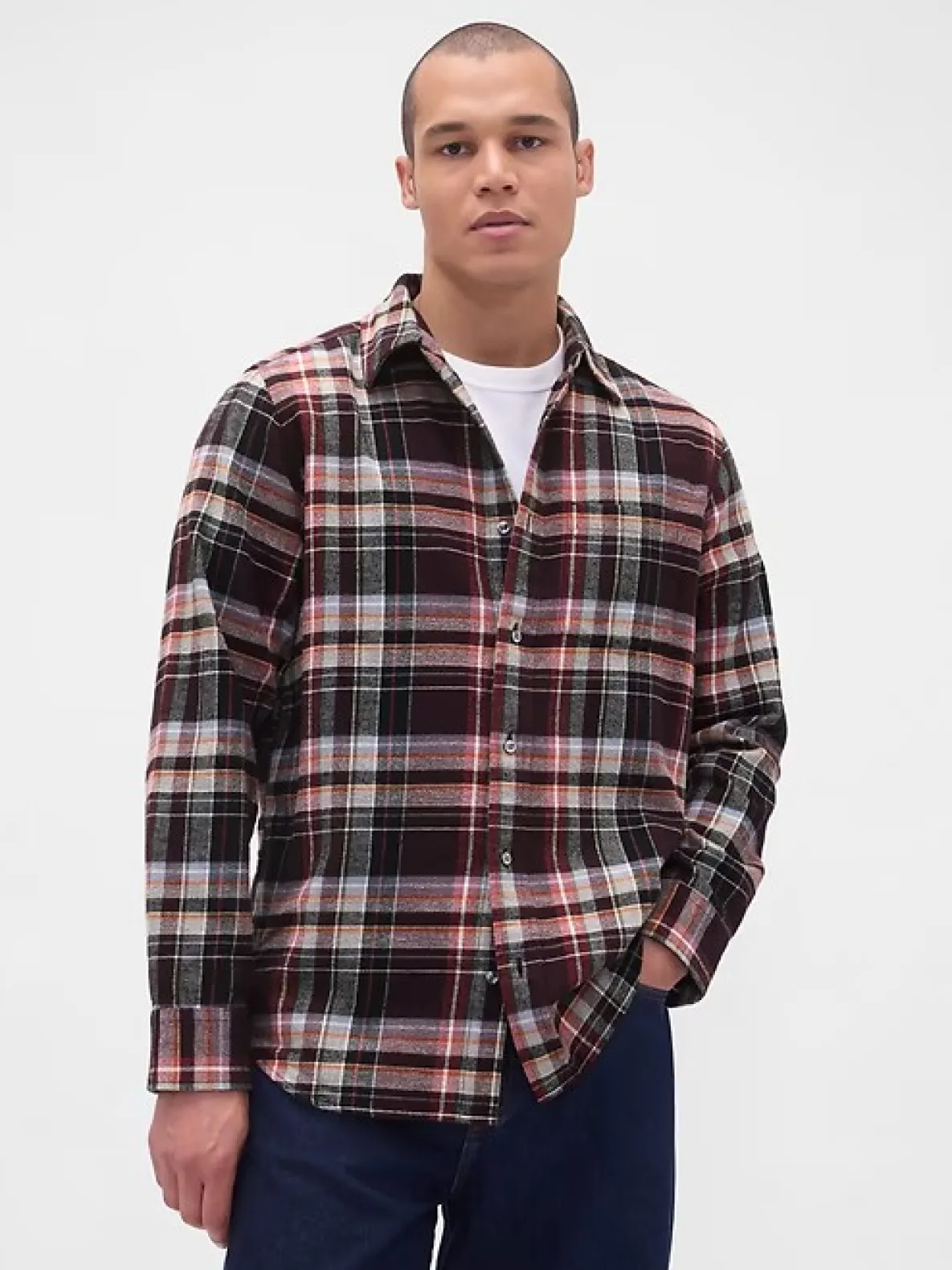 Organic Cotton Relaxed Flannel Shirt