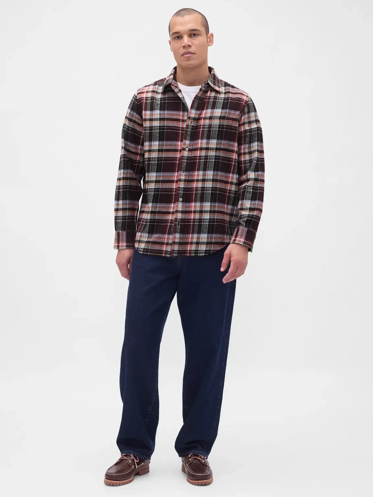 Organic Cotton Relaxed Flannel Shirt