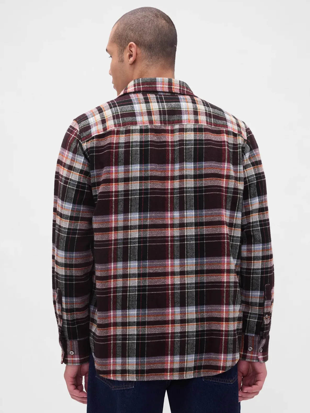 Organic Cotton Relaxed Flannel Shirt