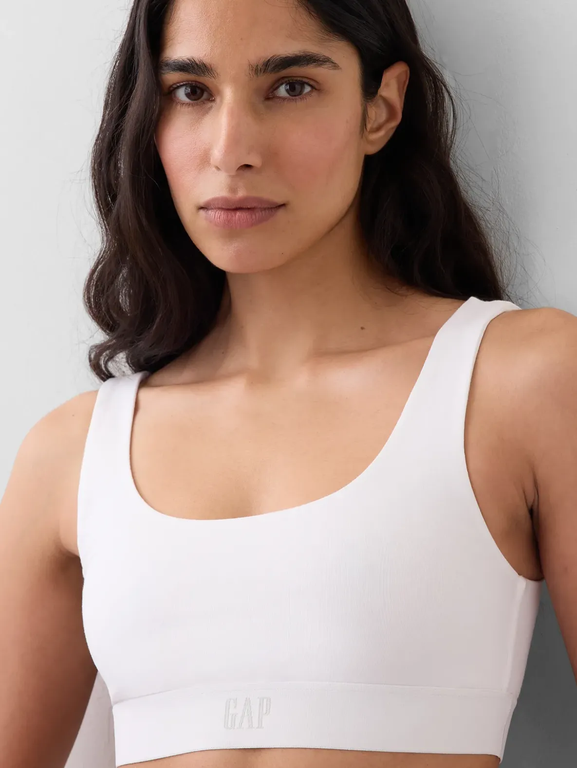 Organic Stretch Cotton Gap Logo Bralette