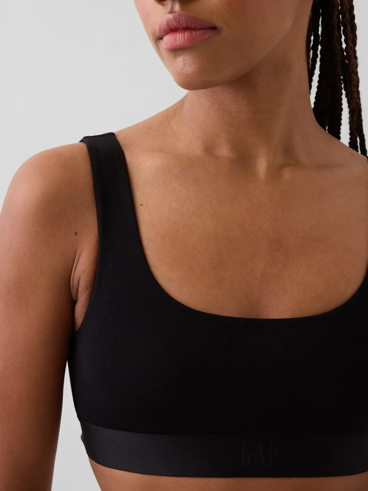 Organic Stretch Cotton Gap Logo Bralette