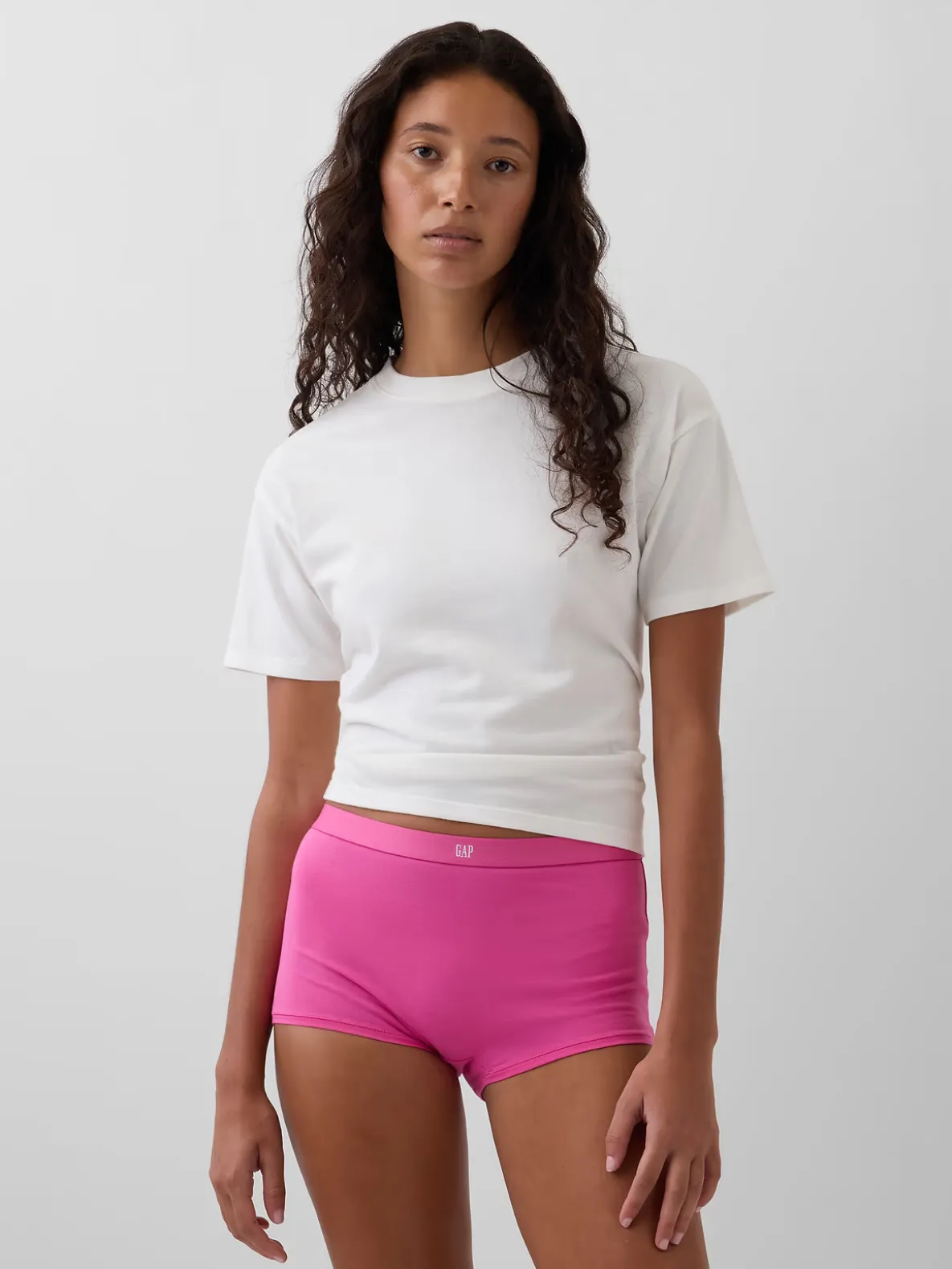 Organic Stretch Cotton High Rise Shorty