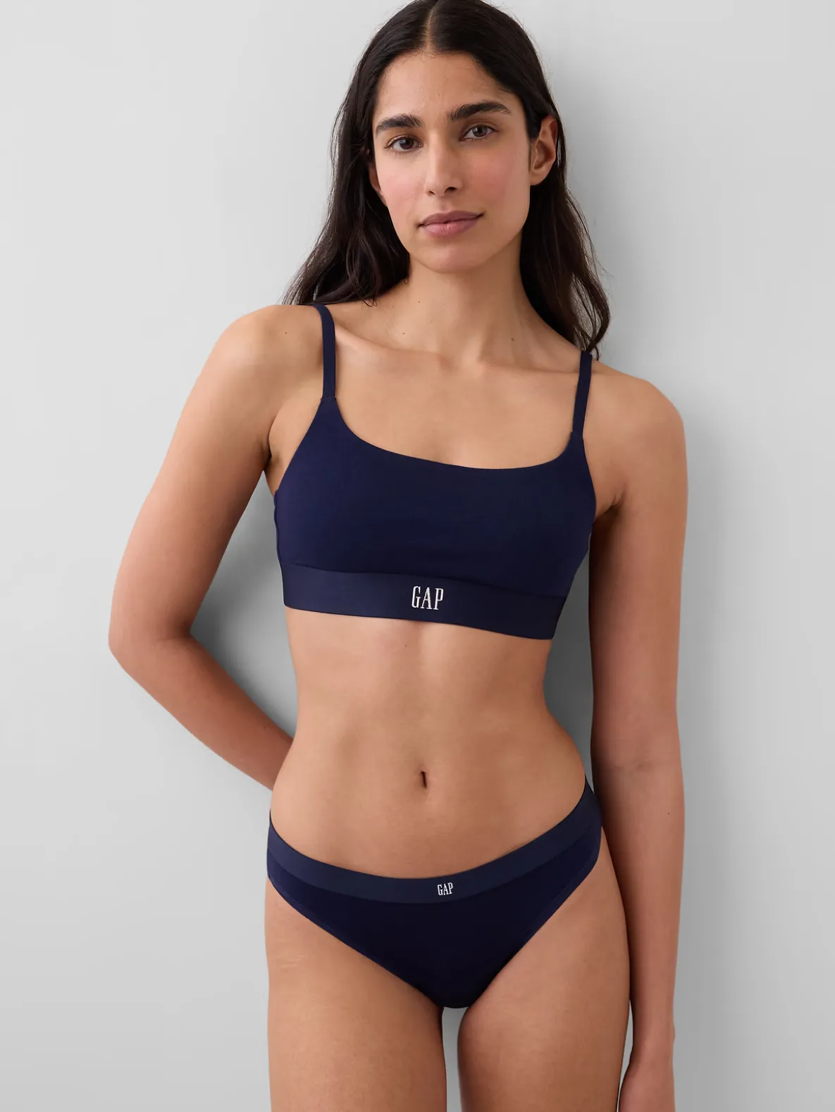 Organic Stretch Cotton Logo Bralette