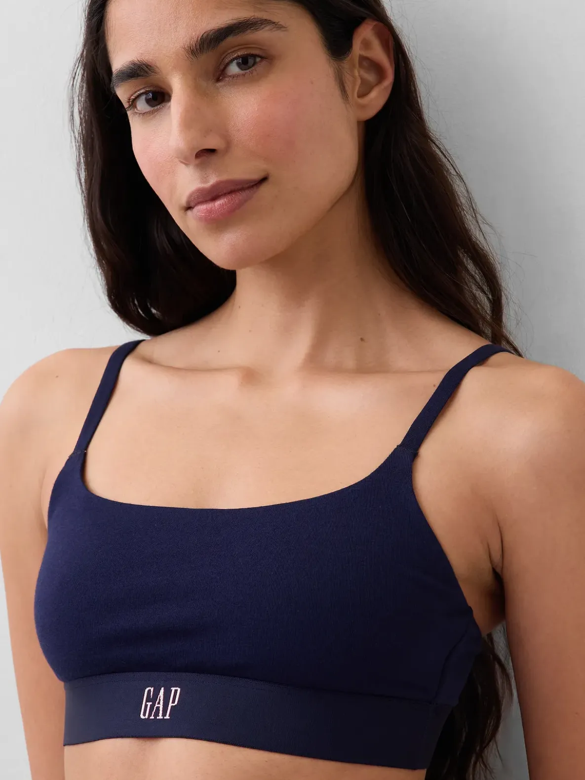 Organic Stretch Cotton Logo Bralette