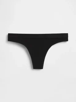 Organic Stretch Cotton Logo Thong