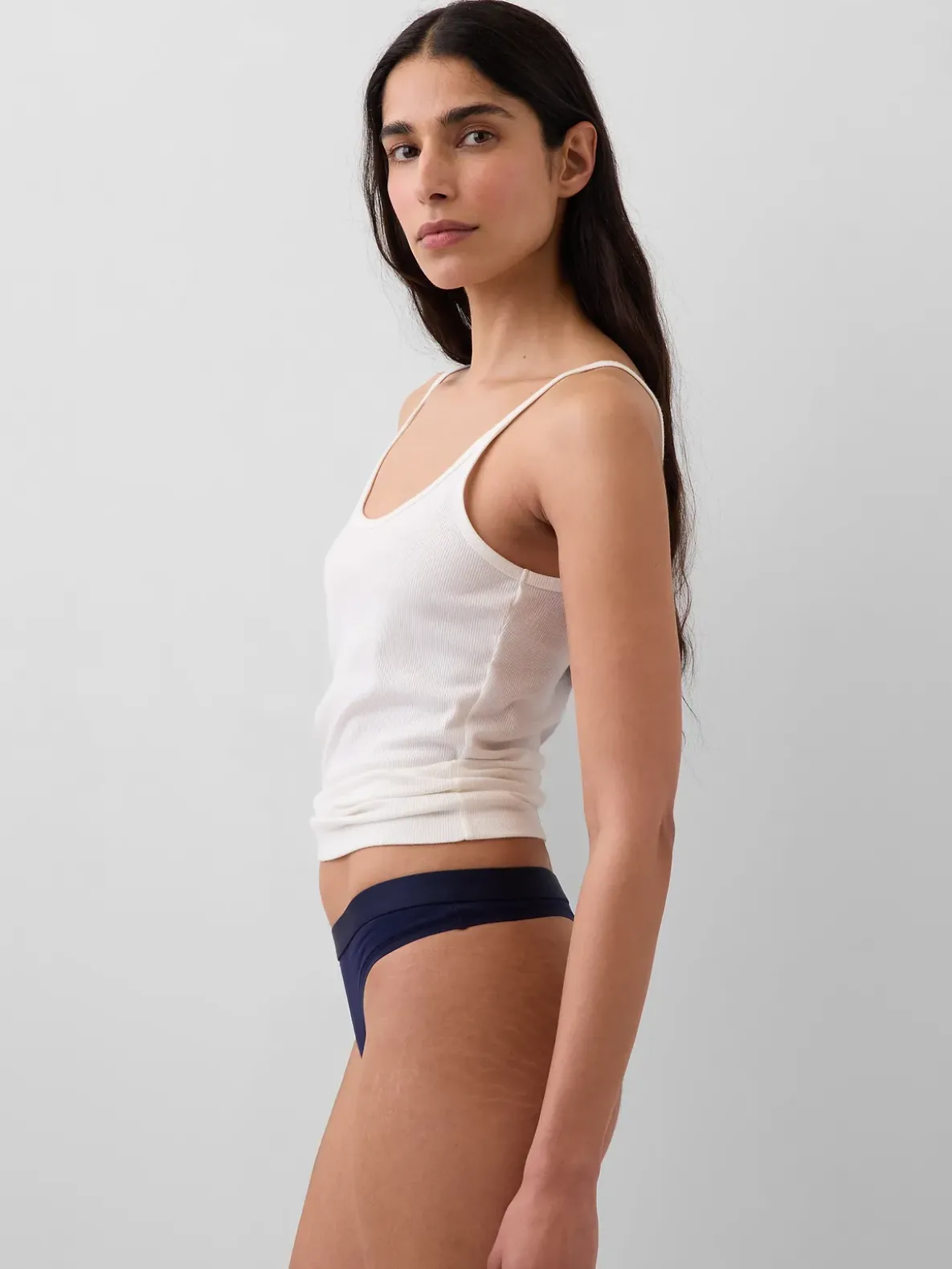 Organic Stretch Cotton Logo Thong